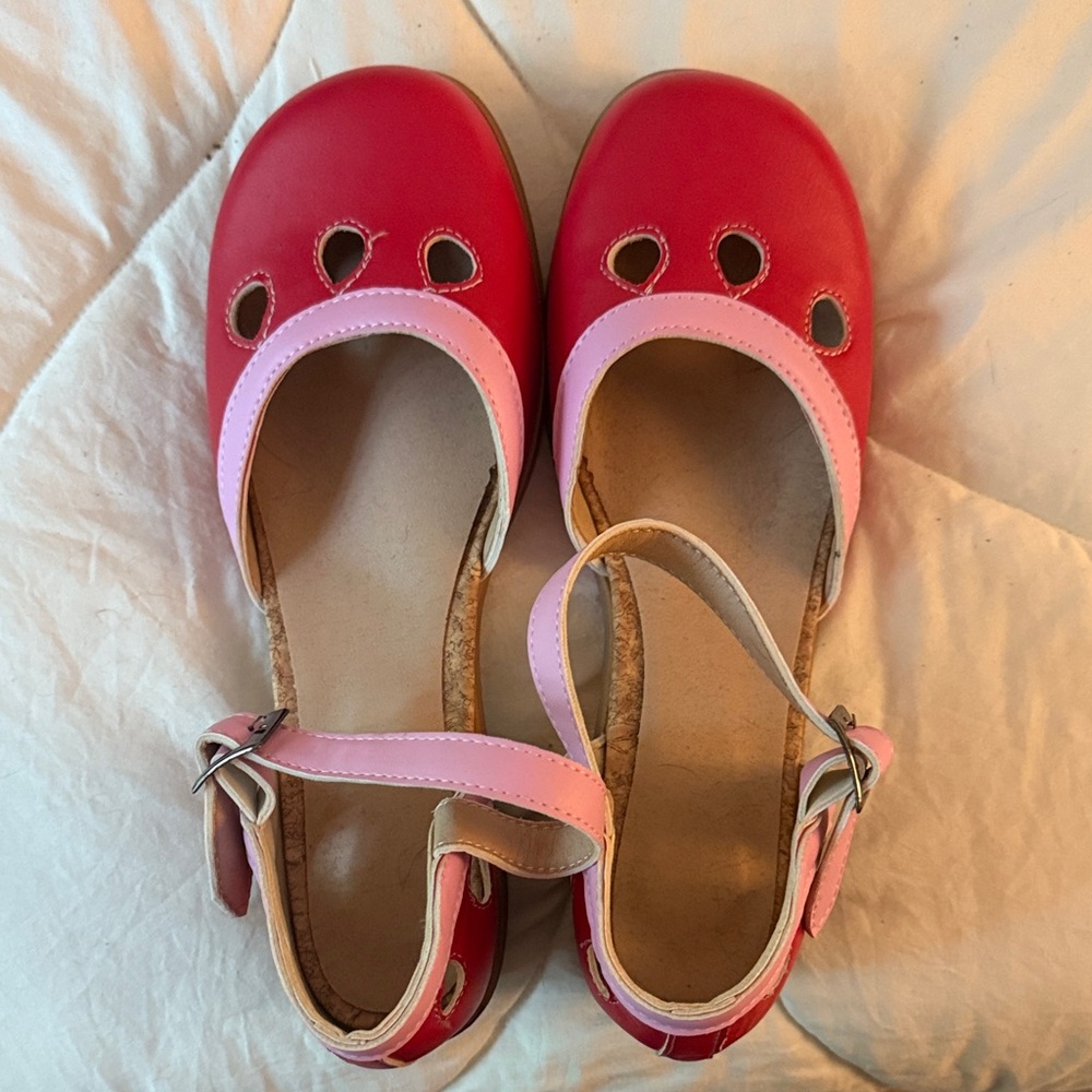 Stylish Red and Pink Kids Shoes